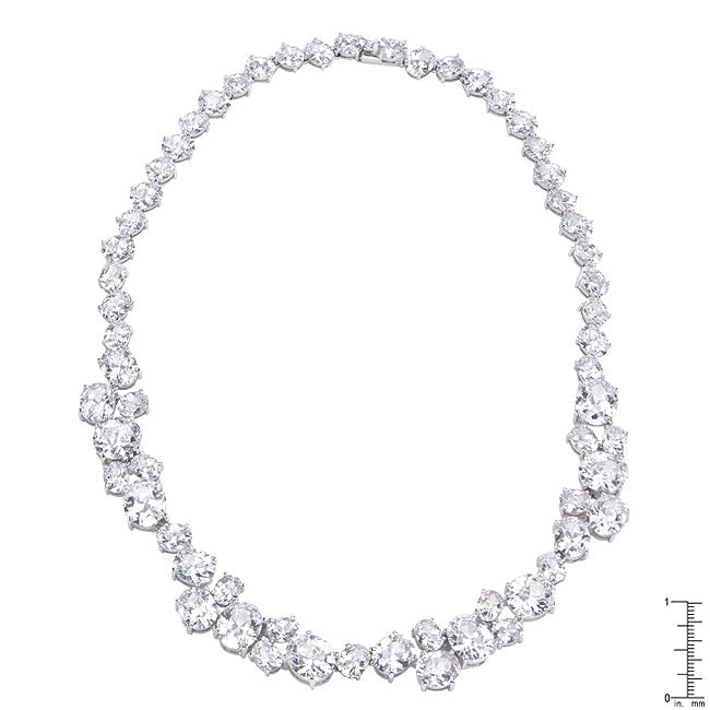 Sisley Bejeweled Cubic Zirconia Cluster Necklace | 203ct