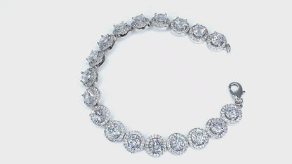 Galina Round Halo Statement Bracelet - 7in