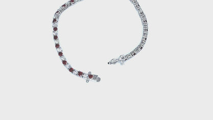 Cassidy Ruby Round Tennis Bracelet – 7in | 10ct